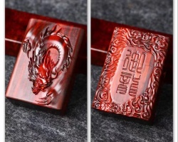 紫檀浮雕打火機