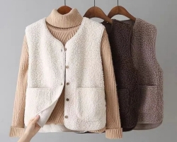 羊羔絨保暖馬甲