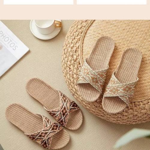 東南亞亞麻拖鞋