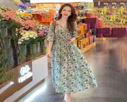 清新碎花連衣裙